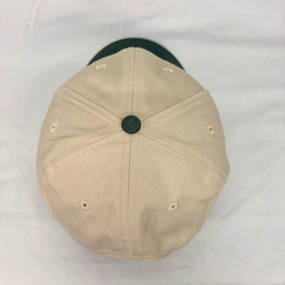 Otto Hat A7 Embroidered Snapback Mens OSFM Tan Green Two Tone Cap